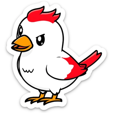 red angry bird sticker