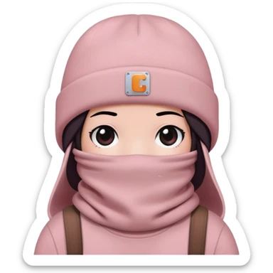 A Carhartt beanie hat in dusty pink colour just hat no face sticker