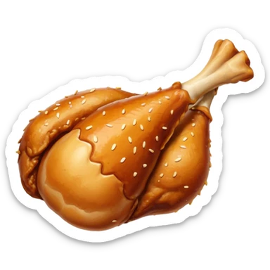 chicken fry leg sticker