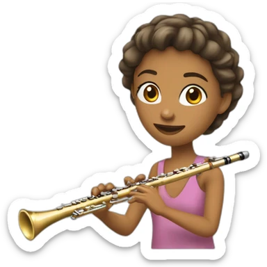 une joueuse de flute traversière  sticker