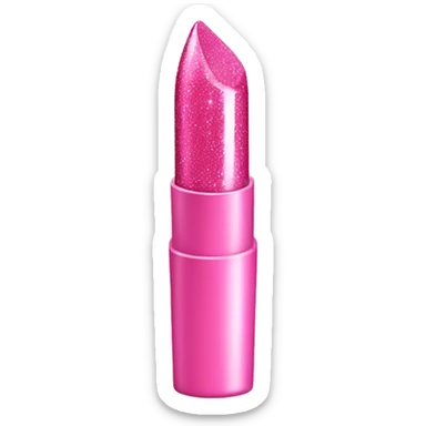 pink sparkly lipgloss sticker