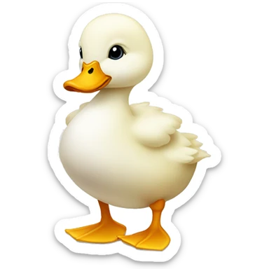 White duckling sticker