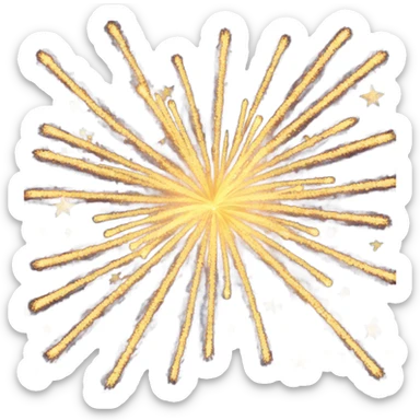 Fireworks in the starry nigh sticker