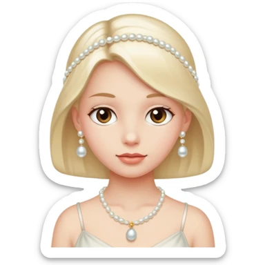 Pearl String Girl sticker