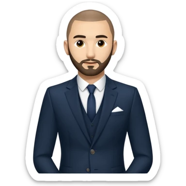 karim benzema, light skinned, wearing suit sticker