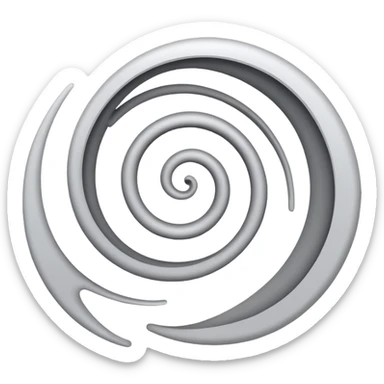 air flow with white and grey color mixing sticker