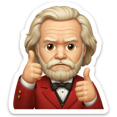 karl marx giving a thumbs down emoji sticker