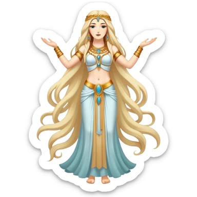 fullbody realistic annunaki attractive female Inanna Goddess sticker