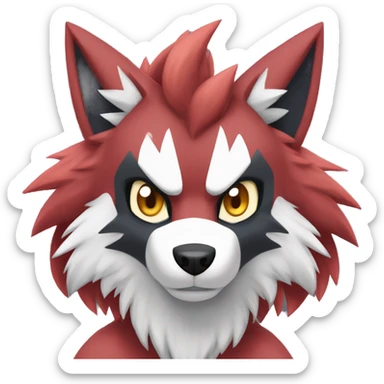  Incineroar Zoroark Lycanroc Fakemon sticker
