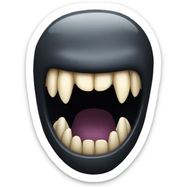 solo monster teeth black sticker
