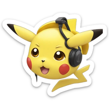 earpiece ears pokemon pikachu sticker