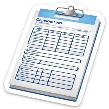 A census form sticker