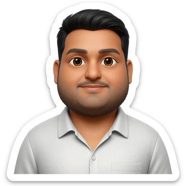 Obese Indian man sticker