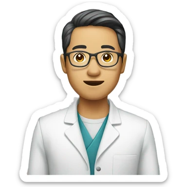 Asian pharmacist sticker