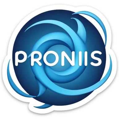 1. brand name is pronis.
2. it means source of creation.
3. I want simple logo sticker
