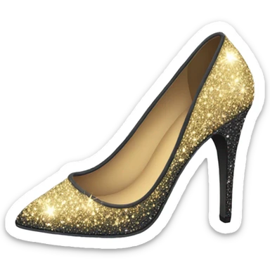 Sparkly black heels  sticker