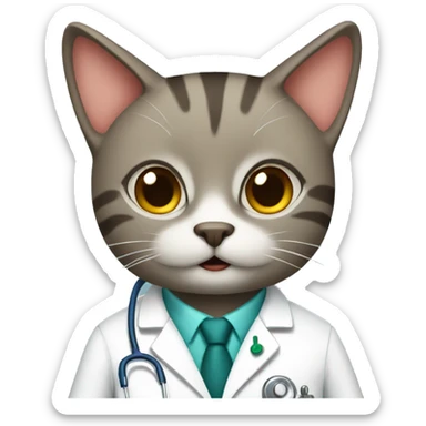 Cat doctor sticker