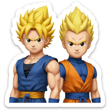 Goku and Vegeta super Saiyan  sticker