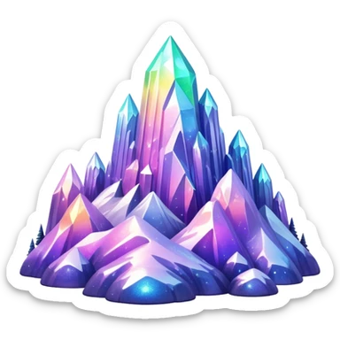 Iridescent big giant glistening glossy sparkly shiny glittery scenery deco sticker