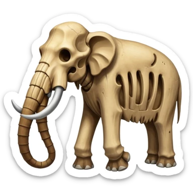 skeleton of a mammoth sticker