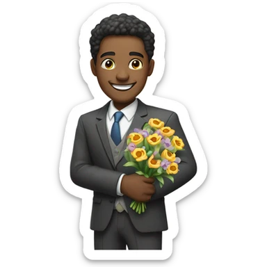 Congratulations wishing man sticker