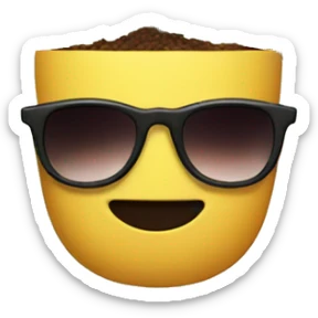 A plant with a Cute pair of sunglasses  sticker