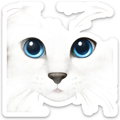 Rag doll cat seal point blue eye sticker