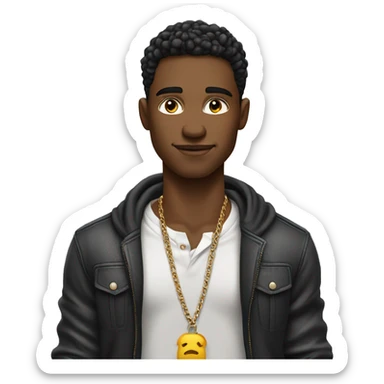 A cool attitude young man with rich cloths , iphone , iwatch sticker