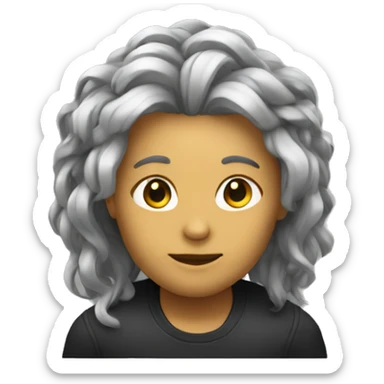 un noir avec des tresses  sticker