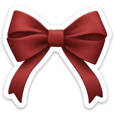 Dark red iPhone bow sticker