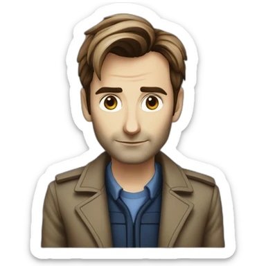 DoctorWho-David-Tennant-Girl-Companion sticker