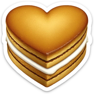 Alfajor en forma de corazon sticker