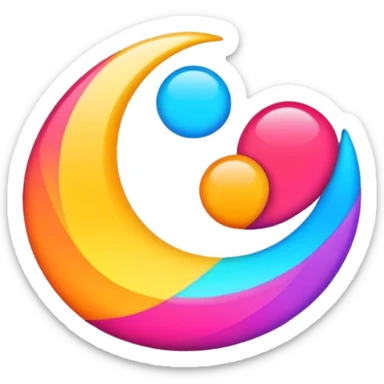 An abstract app logo  sticker