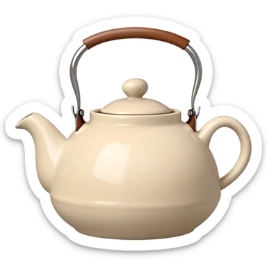 Pastel beige Tea-pot sticker