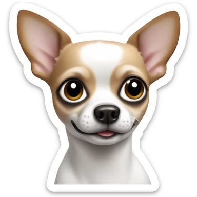 Dog chihuahua black and white  sticker