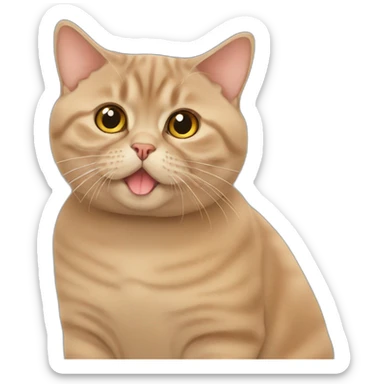 cinnamon thick british shorthair sticker