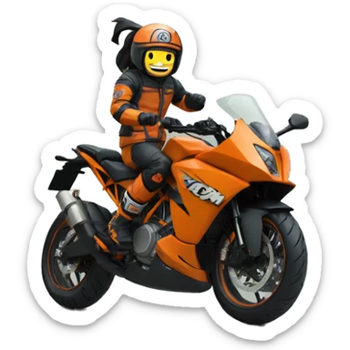 Naruto on  bike ktm sticker