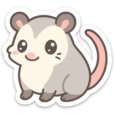 cute sparkly possum sticker