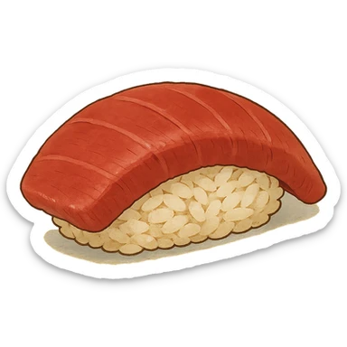 sushi in ghibli style sticker