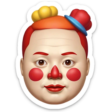 Fat Kim jong-un clown sticker