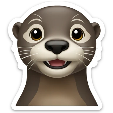 two otters sticker