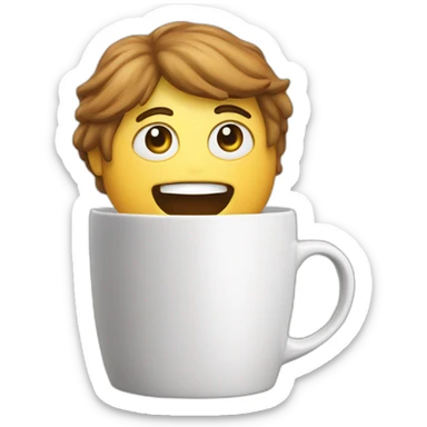 good morning on a mug sticker