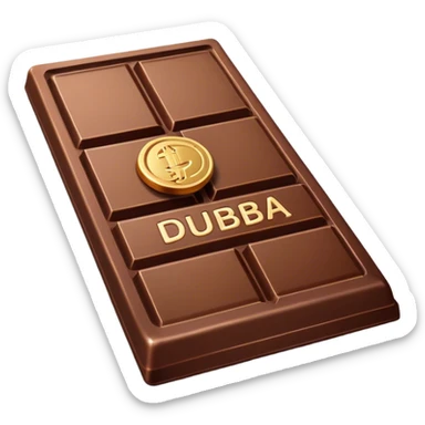 Dubai chocolate bar sticker