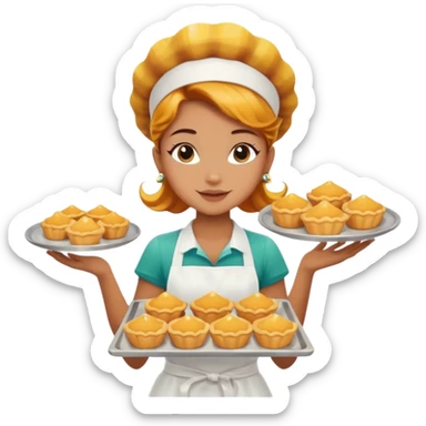 mermaid who is a pastry baker sticker