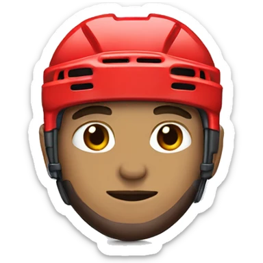 Hockeyplayer with red Jersey sticker