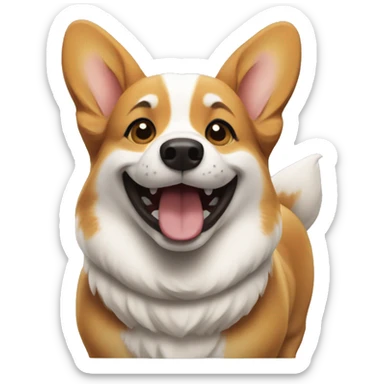 Happy corgi sticker
