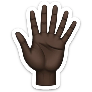 Black hand emoji rock hand symbol  sticker