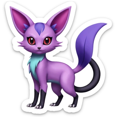 Espeon-Sneasel-l-Fakémon-hybrid-creature (full body)  sticker