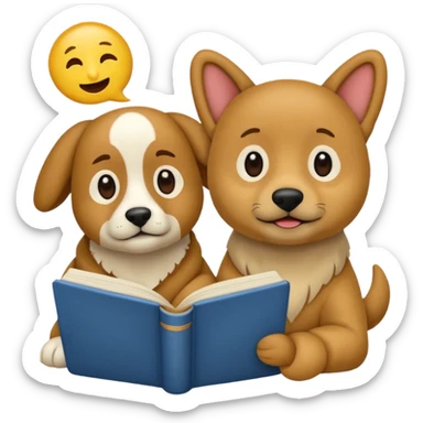 crea un emoji de buenas noches. Pon un texto : Buenas noches Javier y Tobi. Javier es una imagen de profesor y Tobi q sea imagen de un perro sticker