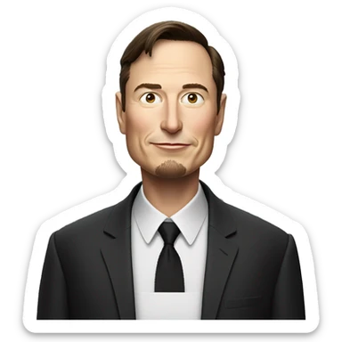 elon musk ve steve jobs sarılıryor sticker